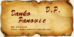 Danko Panović vizit kartica